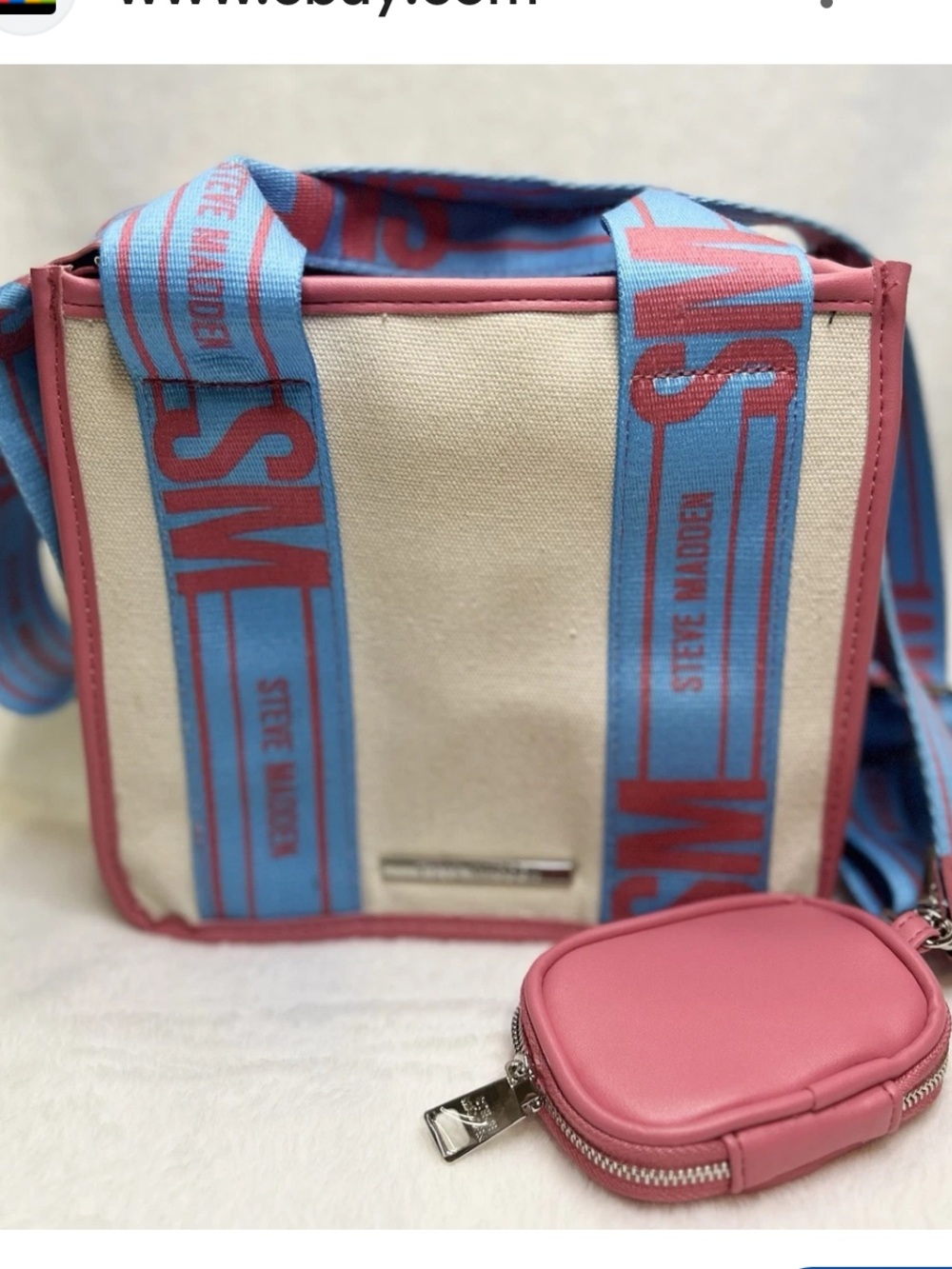 New-Pink and Blue Crossbody Bag